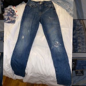 High Waist Urban Outfitters Dark Skinny Jeans
